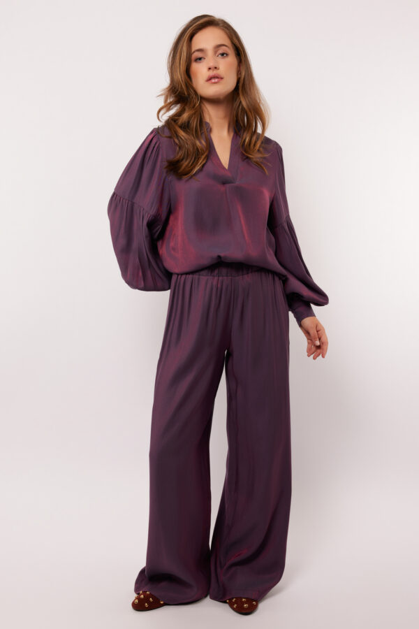 Loretta Pants Dark Purple Fluresk