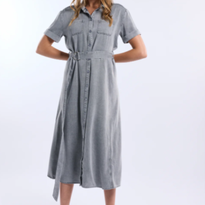 Denver Ss Dress Grey Freebird